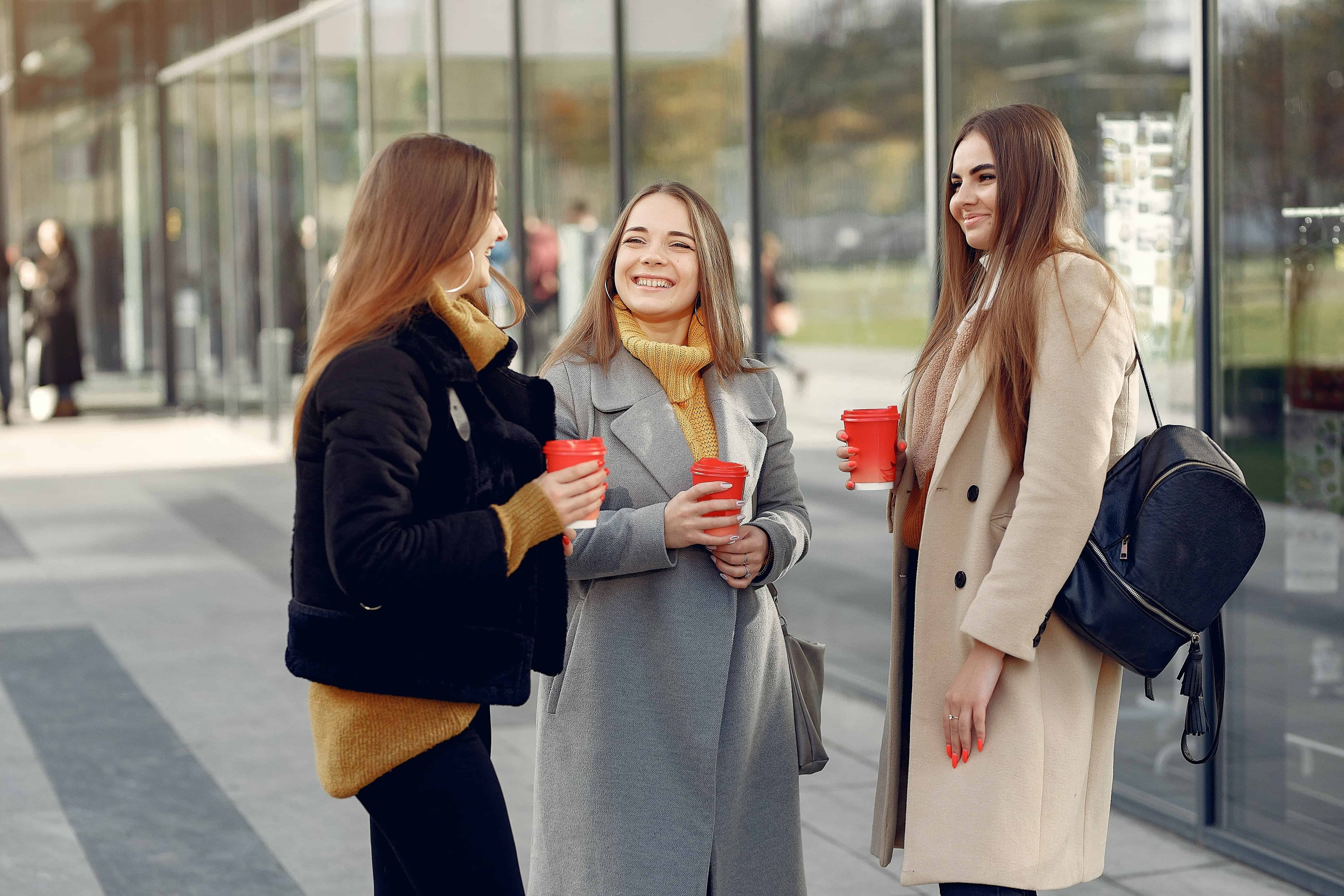 International students together on campus
