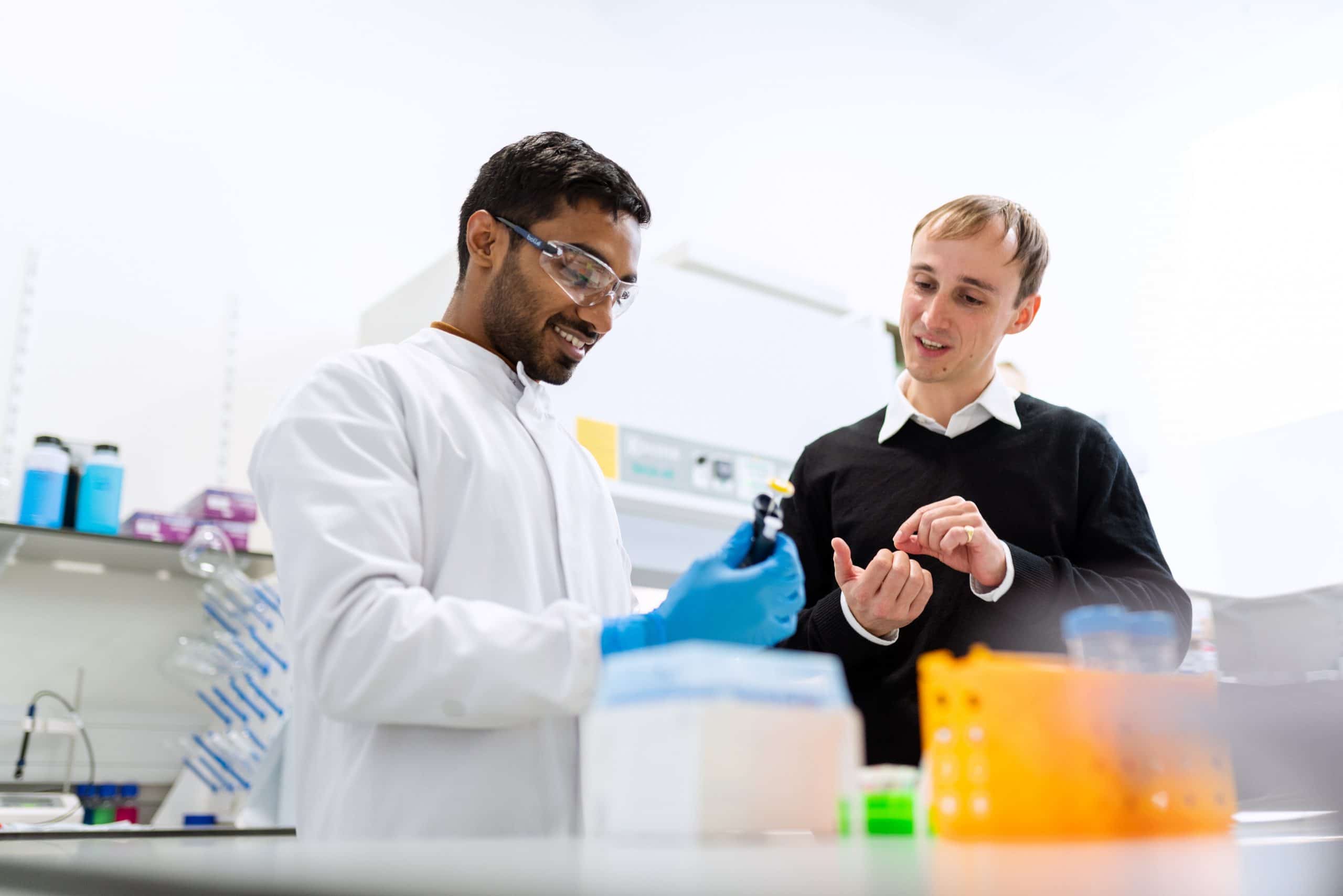 Students learning in a laboratory setting